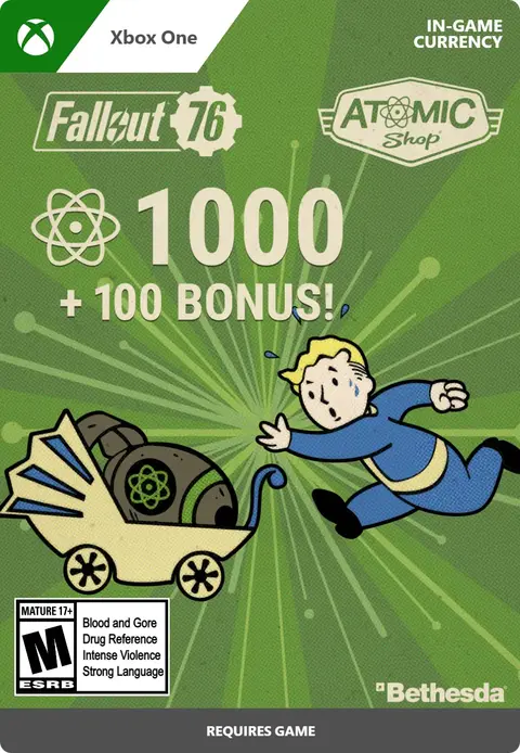 Fallout 76 1,000 Atoms (+100 Bonus)