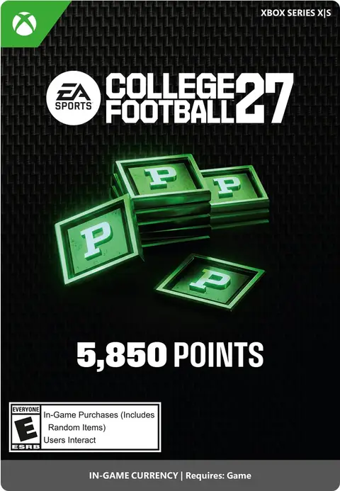 COLLEGE FOOTBALL 27 5,850 CUT Points