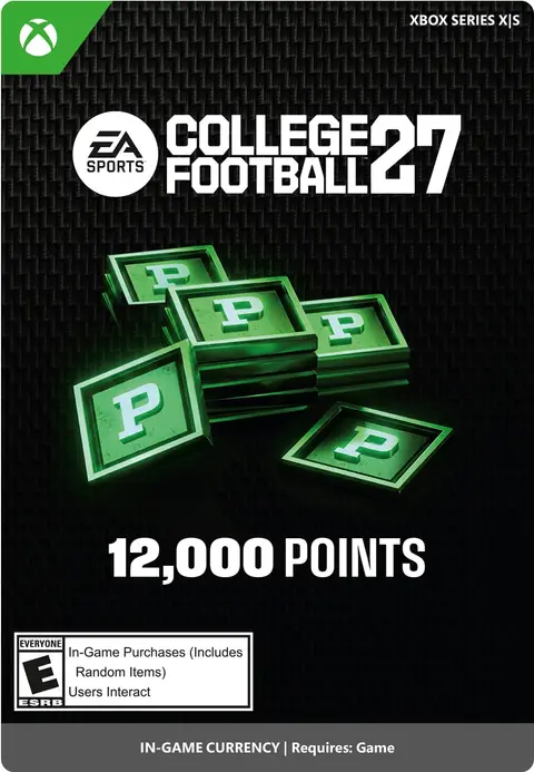 COLLEGE FOOTBALL 27 12,000 CUT Points
