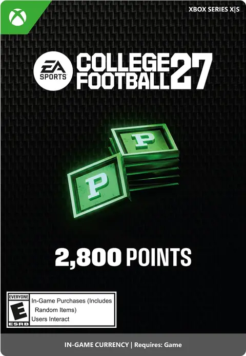 COLLEGE FOOTBALL 27 2,800 CUT Points