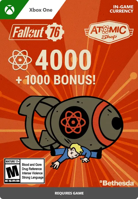 Fallout 76 4,000 Atoms (+1000 Bonus)
